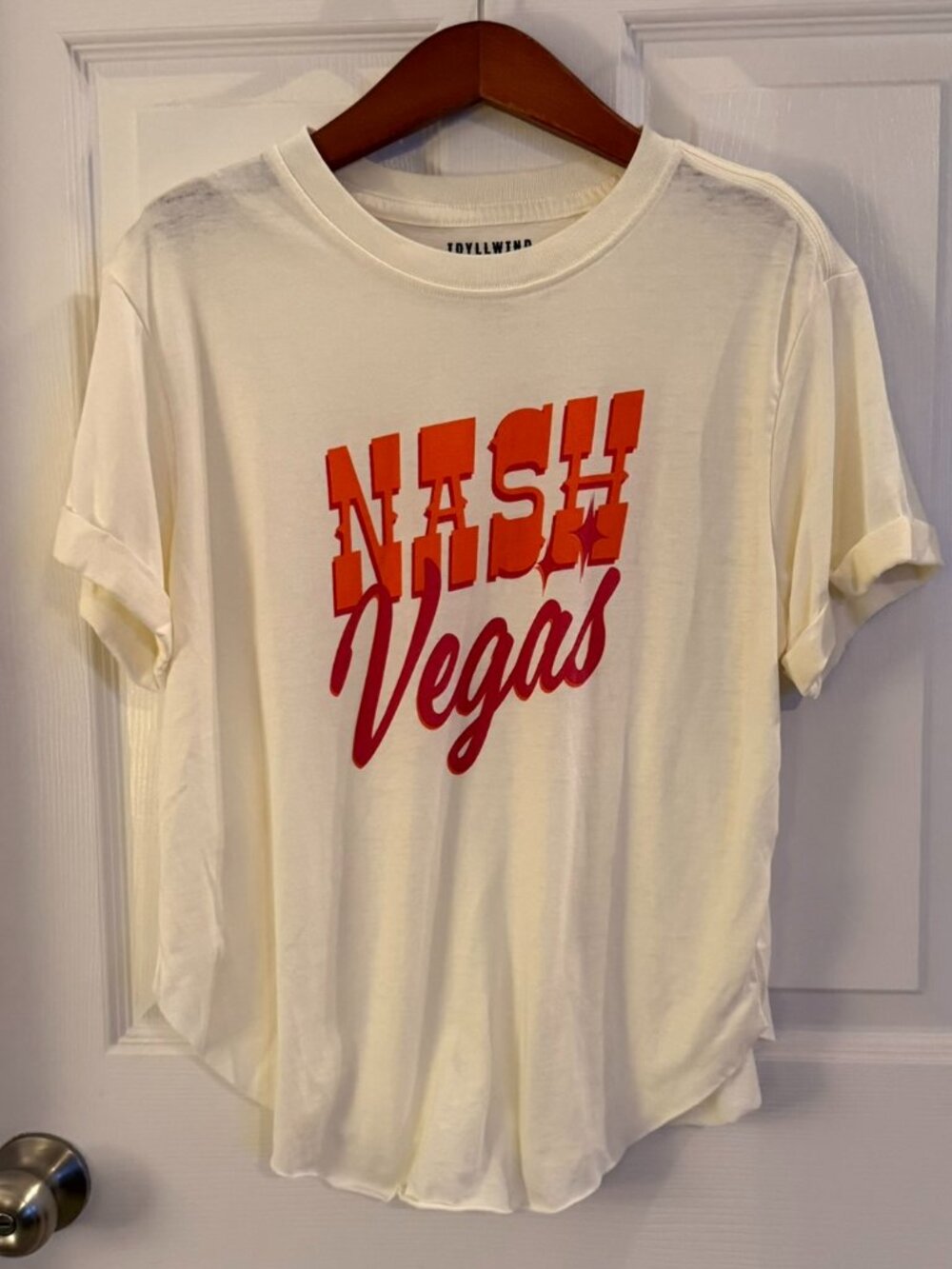 Idyllwind XS Women's Nash Vegas Short Sleeve Relaxed Graphic Tee Ivory